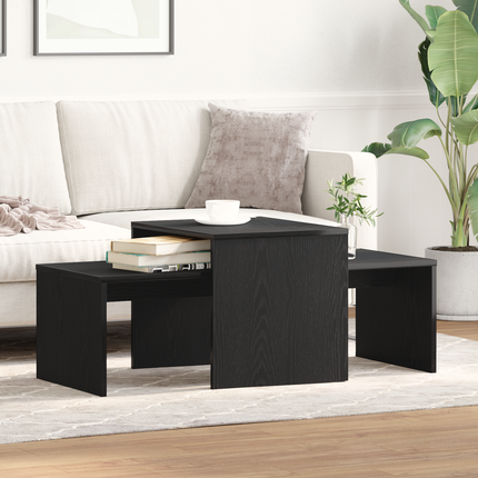 Satsbord Svart Ek 100 x 48 x 40 cm Konstruerat trä