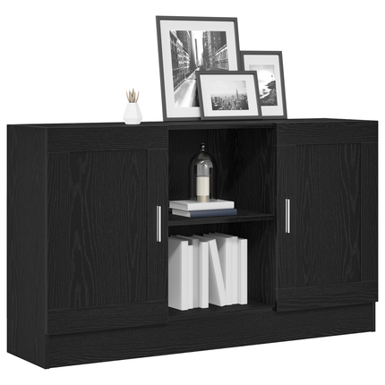 Sideboard Svart Ek 120 x 30,5 x 70 cm Konstruerat trä