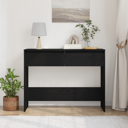 Konsolbord Svart Ek 100 x 35 x 76,5 cm Konstruerat trä