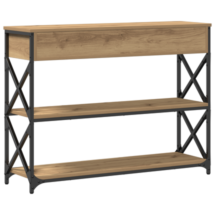 Konsol Bord med låda med hylla artisan ek 100 x 28 x 75 cm