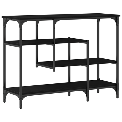 Konsolbord med hylla med lagring Svart ek 100 x 35 x 75 cm