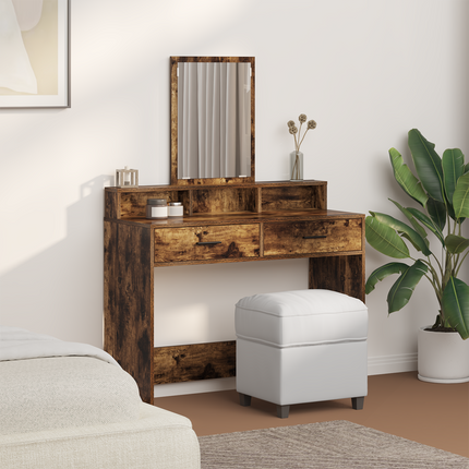 Smyckebord Rökt ek 100 x 41 x 140 cm Konstruerat trä