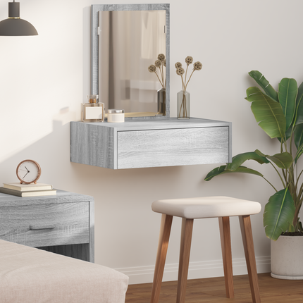 Smyckebord Grå 60 x 40 x 70 cm Konstruerat trä