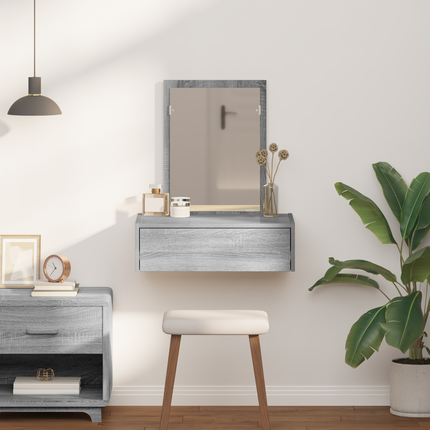 Smyckebord Grå 60 x 40 x 70 cm Konstruerat trä