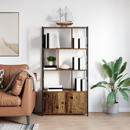 Hyllsystem 80 x 30 x 155,5 cm Konstruerat trä Gammalt trä