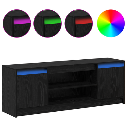 TV Enheter 139,5 x 34 x 50 cm Svart Konstruerat trä
