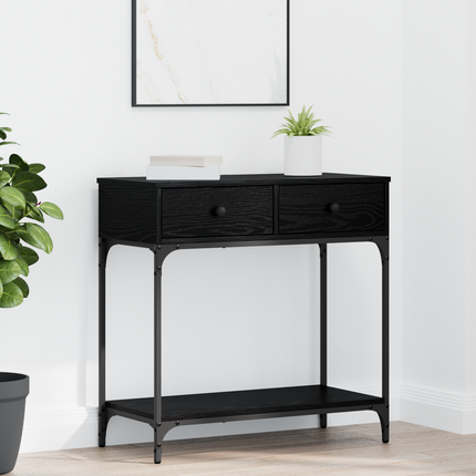Konsolbord Svart ek 75 x 34,5 x 75 cm Konstruerat trä