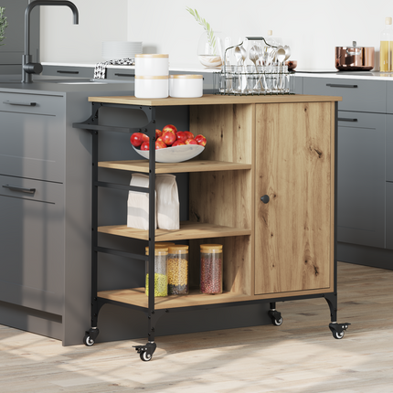 Köksvagn Artisan Ek 87.5 x 39 x 84.5 cm Konstruerat trä