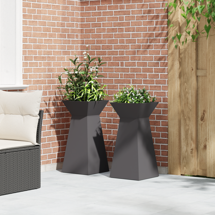 Pelarkrukor 2 st Svart 35 x 35 x 73 cm