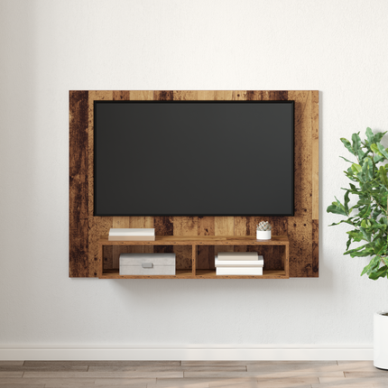 TV-bänkset 120 x 23,5 x 90 cm Gammalt trä Konstruerat trä